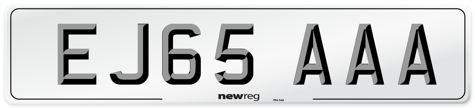 EJ65 AAA Number Plate from New Reg